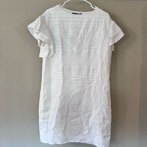 RALPH LAUREN White Women's Embroidery Midi Dress, 6